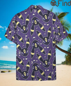 Pokemon Eevee Evolution Type Dark Umbreon Custom Hawaii Button Shirts