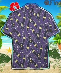 Pokemon Eevee Evolution Type Dark Umbreon Custom Hawaii Button T Shirts