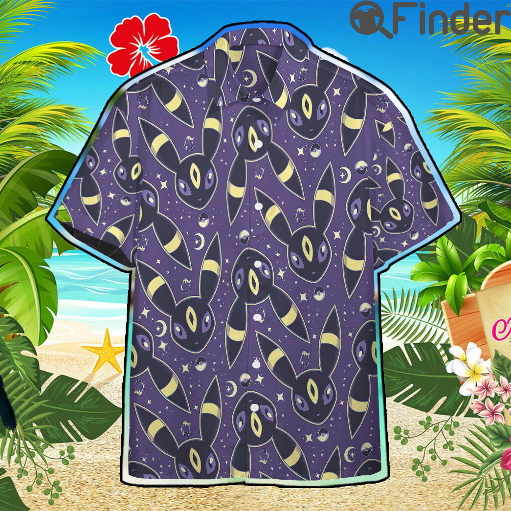 Pokemon Eevee Evolution Type Dark Umbreon Custom Hawaii Button T Shirts Pokemon Eevee Evolution Type Dark Umbreon Custom Hawaii Button T Shirts