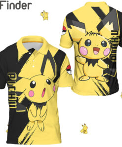Pokemon Electric Type Pichu Custom Polo Shirts