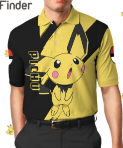 Pokemon Electric Type Pichu Custom Polo T Shirt