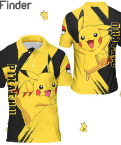 Pokemon Electric Type Pikachu Custom Polo Shirts