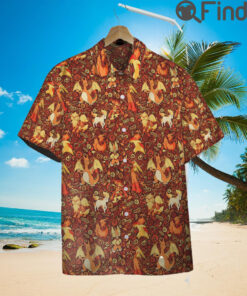 Pokemon Fire Type Custom Hawaii Button Shirts