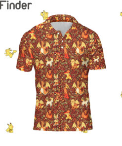 Pokemon Fire Type Custom Polo Shirt