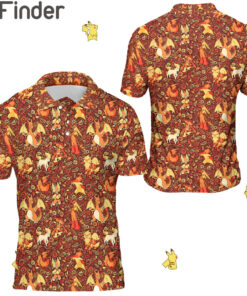 Pokemon Fire Type Custom Polo Shirts