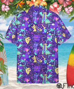 Pokemon Ghost Type Custom Hawaii Button Shirt