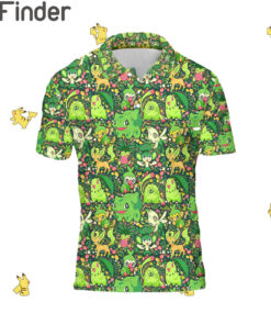 Pokemon Grass Type Custom Polo Shirt