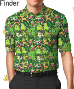 Pokemon Grass Type Custom Polo T Shirt