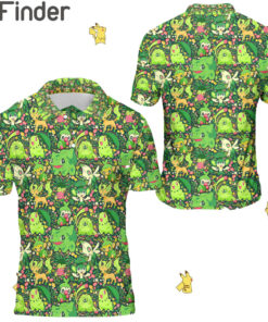 Pokemon Grass Type Custom Polo T Shirts