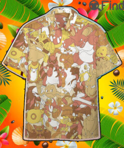 Pokemon Ground Type Custom Hawaii Button T Shirt