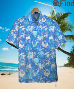 Pokemon Ice Type Custom Hawaii Button Shirts