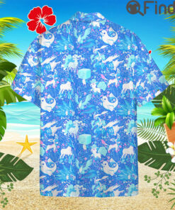 Pokemon Ice Type Custom Hawaii Button T Shirts