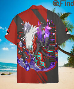 Pokemon Mythical Dark Type Darkrai Custom Hawaii Button Shirts