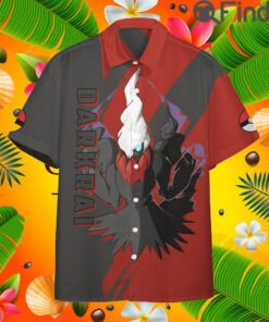 Pokemon Mythical Dark Type Darkrai Custom Hawaii Button T Shirt