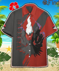 Pokemon Mythical Dark Type Darkrai Custom Hawaii Button T Shirts