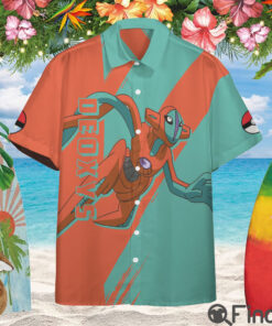 Pokemon Mythical Psychic Type Deoxys Custom Hawaii Button Shirt