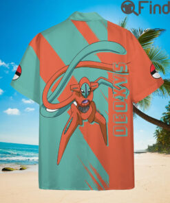 Pokemon Mythical Psychic Type Deoxys Custom Hawaii Button Shirts