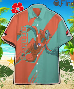 Pokemon Mythical Psychic Type Deoxys Custom Hawaii Button T Shirts