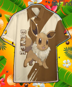 Pokemon Normal Type Eevee Custom Hawaii Button T Shirt