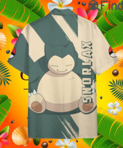 Pokemon Normal Type Snorlax Custom Hawaii Button T Shirt