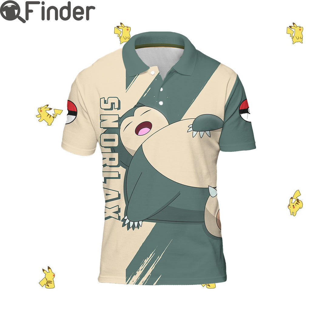 Pokemon Normal Type Snorlax Custom Polo T Shirt Pokemon Normal Type Snorlax Custom Polo T Shirt