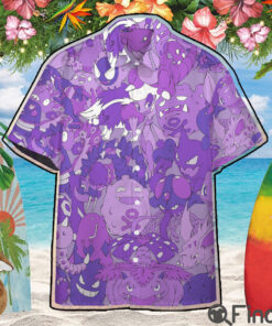 Pokemon Poison Type Custom Hawaii Button Shirt