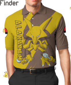 Pokemon Psychic Type Alakazam Custom Polo Shirt