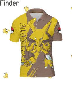 Pokemon Psychic Type Alakazam Custom Polo T Shirt