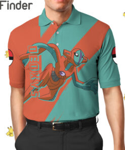 Pokemon Psychic Type Deoxys Custom Polo Shirt
