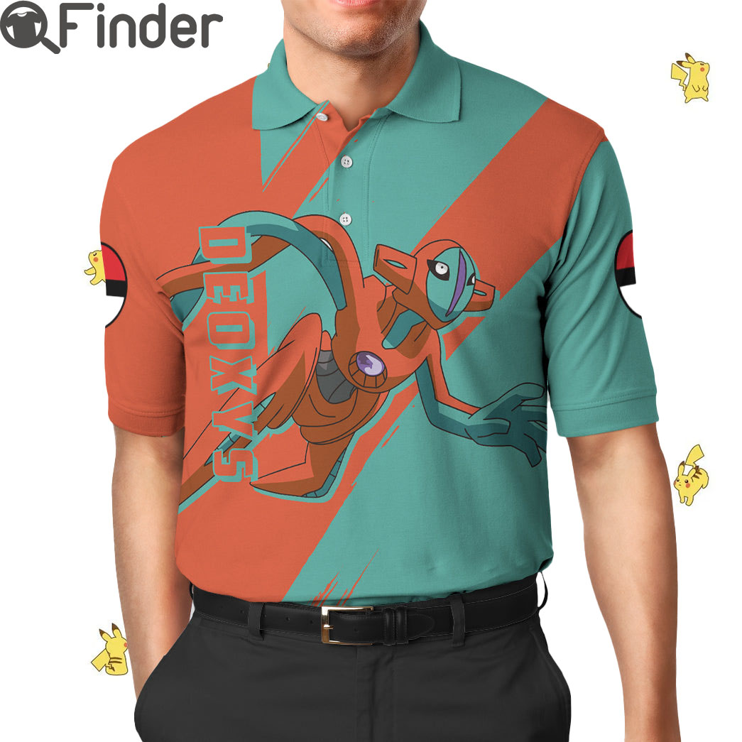Pokemon Psychic Type Deoxys Custom Polo Shirt Pokemon Psychic Type Deoxys Custom Polo Shirt