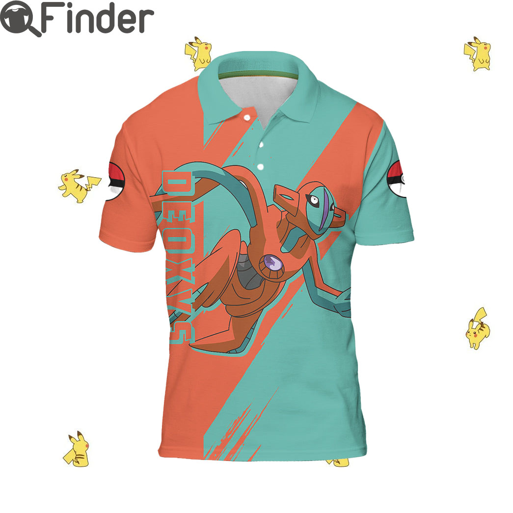 Pokemon Psychic Type Deoxys Custom Polo T Shirt Pokemon Psychic Type Deoxys Custom Polo T Shirt
