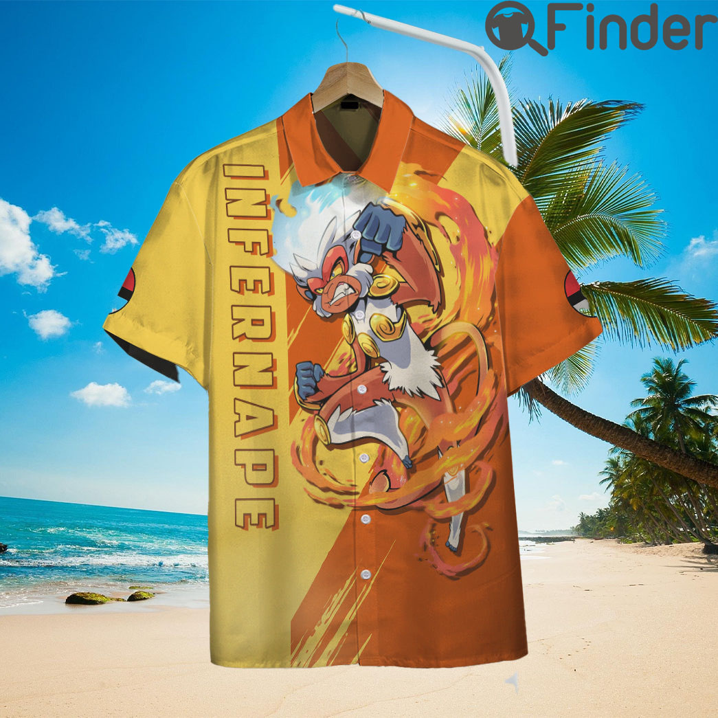 Pokemon Starter Duo Type Fire Fighting Custom Hawaii Button Shirts Pokemon Starter Duo Type Fire Fighting Custom Hawaii Button Shirts