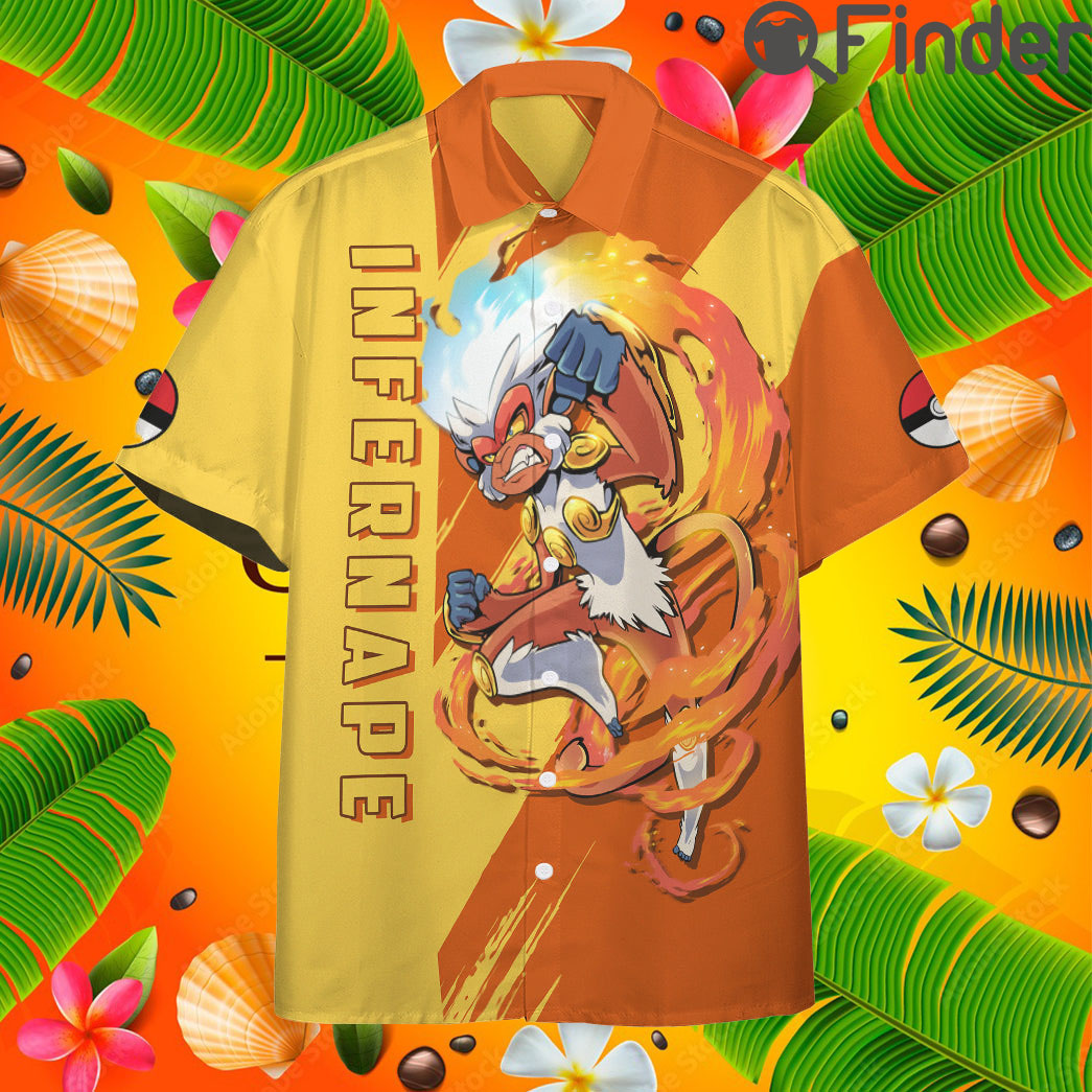 Pokemon Starter Duo Type Fire Fighting Custom Hawaii Button T Shirt Pokemon Starter Duo Type Fire Fighting Custom Hawaii Button T Shirt
