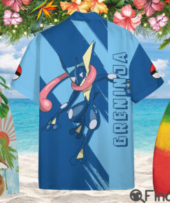 Pokemon Starter Duo Type Water Dark Custom Hawaii Button Shirt