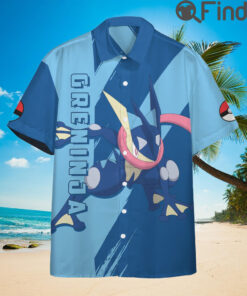 Pokemon Starter Duo Type Water Dark Custom Hawaii Button Shirts