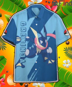 Pokemon Starter Duo Type Water Dark Custom Hawaii Button T Shirt