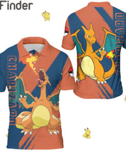 Pokemon Starter Fire Type Charizard Custom Polo Shirt