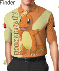 Pokemon Starter Fire Type Charmander Custom Polo T Shirt