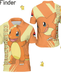 Pokemon Starter Fire Type Charmander Custom Polo T Shirts