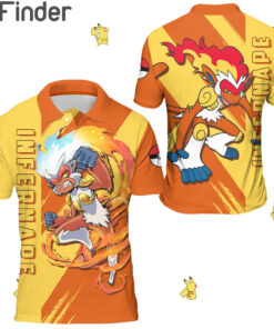 Pokemon Starter Fire Type Infernape Custom Polo Shirt