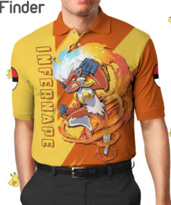 Pokemon Starter Fire Type Infernape Custom Polo Shirts