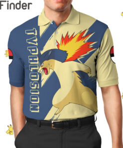 Pokemon Starter Fire Type Typhlosion Custom Polo Shirt