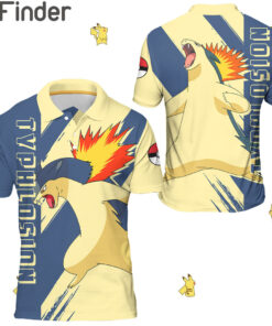 Pokemon Starter Fire Type Typhlosion Custom Polo Shirts