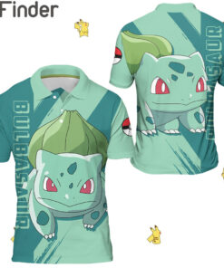 Pokemon Starter Grass Type Bulbasaur Custom Polo Shirt