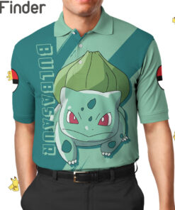 Pokemon Starter Grass Type Bulbasaur Custom Polo T Shirt