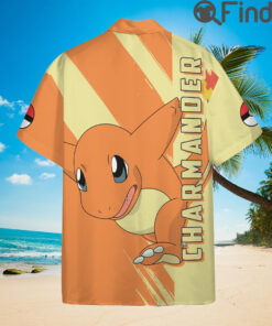 Pokemon Starter Kanto Region Type Fire Charmander Custom Hawaii Button Shirts