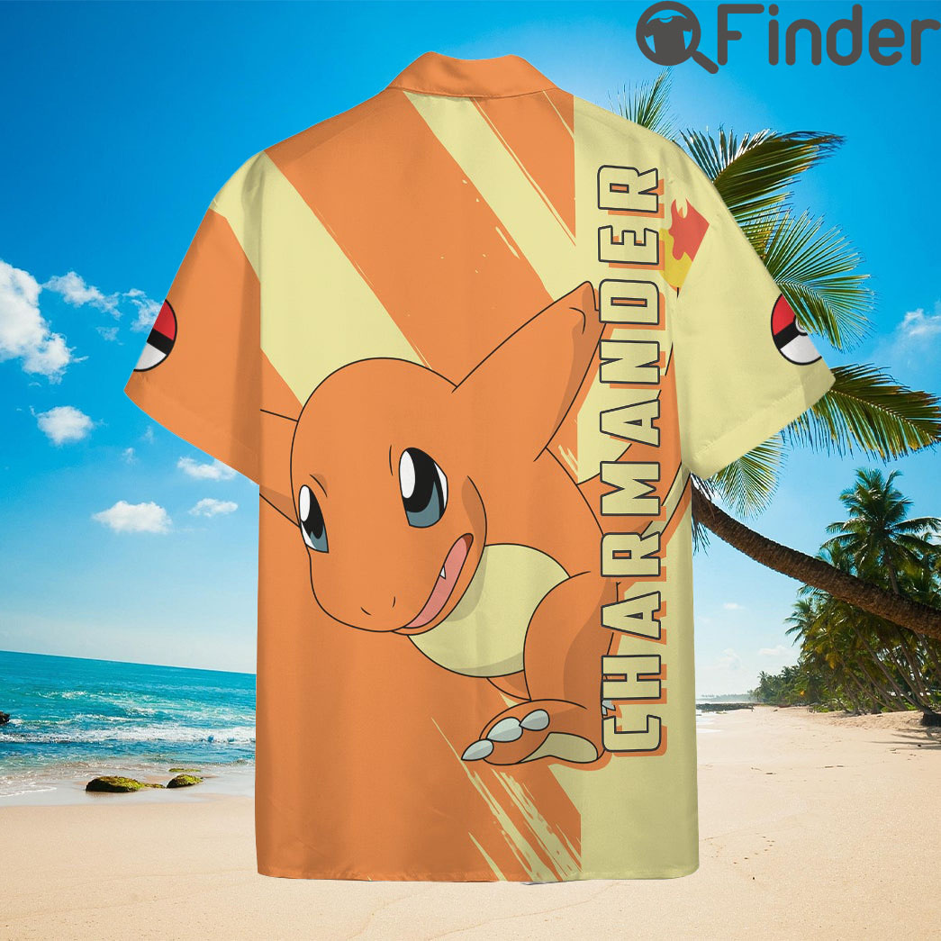 Pokemon Starter Kanto Region Type Fire Charmander Custom Hawaii Button Shirts Pokemon Starter Kanto Region Type Fire Charmander Custom Hawaii Button Shirts