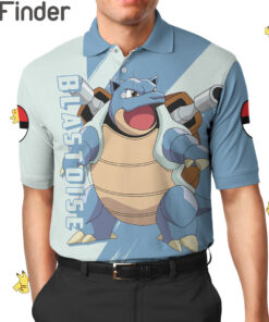 Pokemon Starter Water Blastoise Custom Polo Shirt