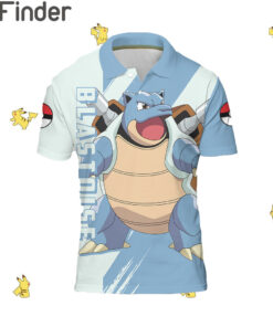 Pokemon Starter Water Blastoise Custom Polo T Shirt