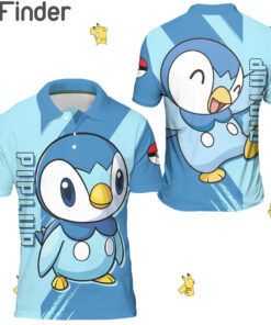 Pokemon Starter Water Type Piplup Custom Polo Shirts